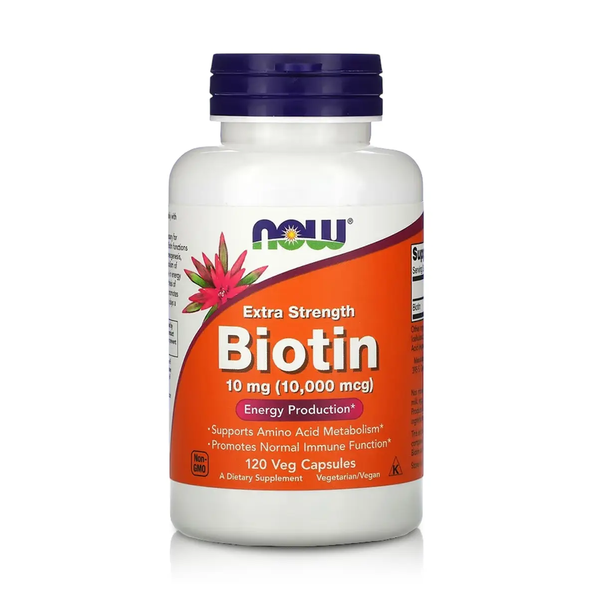 Biotina Extra Strength 10mg (120 Cápsulas Veganas)