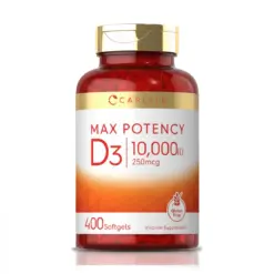 Vitamina D-3 10,000 IU (400 Softgels) - Carlyle 1